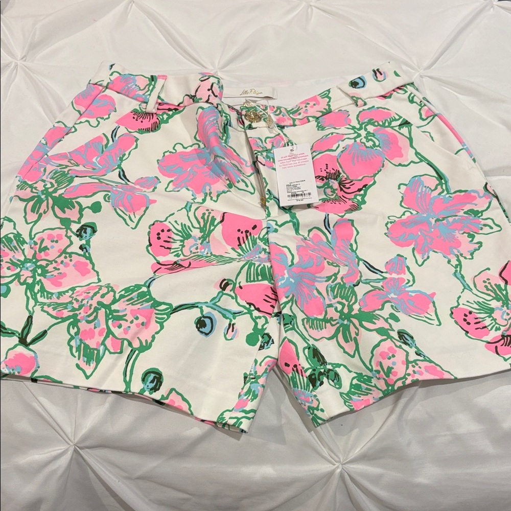 NWT Lilly Pulitzer Women's Gretchen Hi Rise Floral Shorts - Size 10